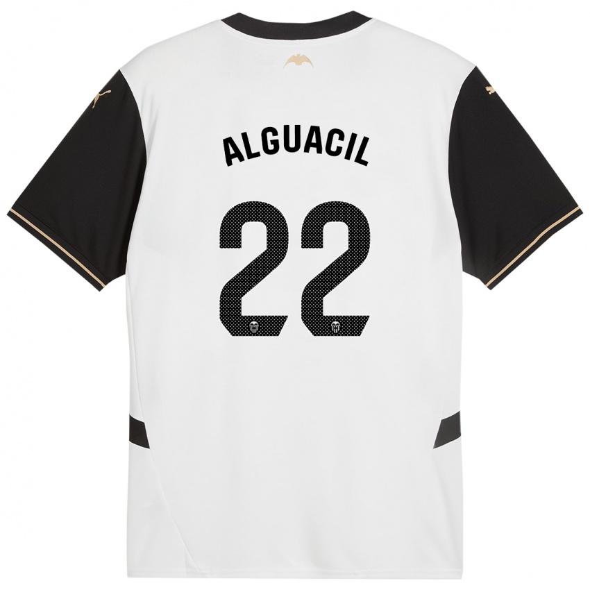 Kinderen Ainhoa Alguacil #22 Wit Zwart Thuisshirt Thuistenue 2024/25 T-Shirt