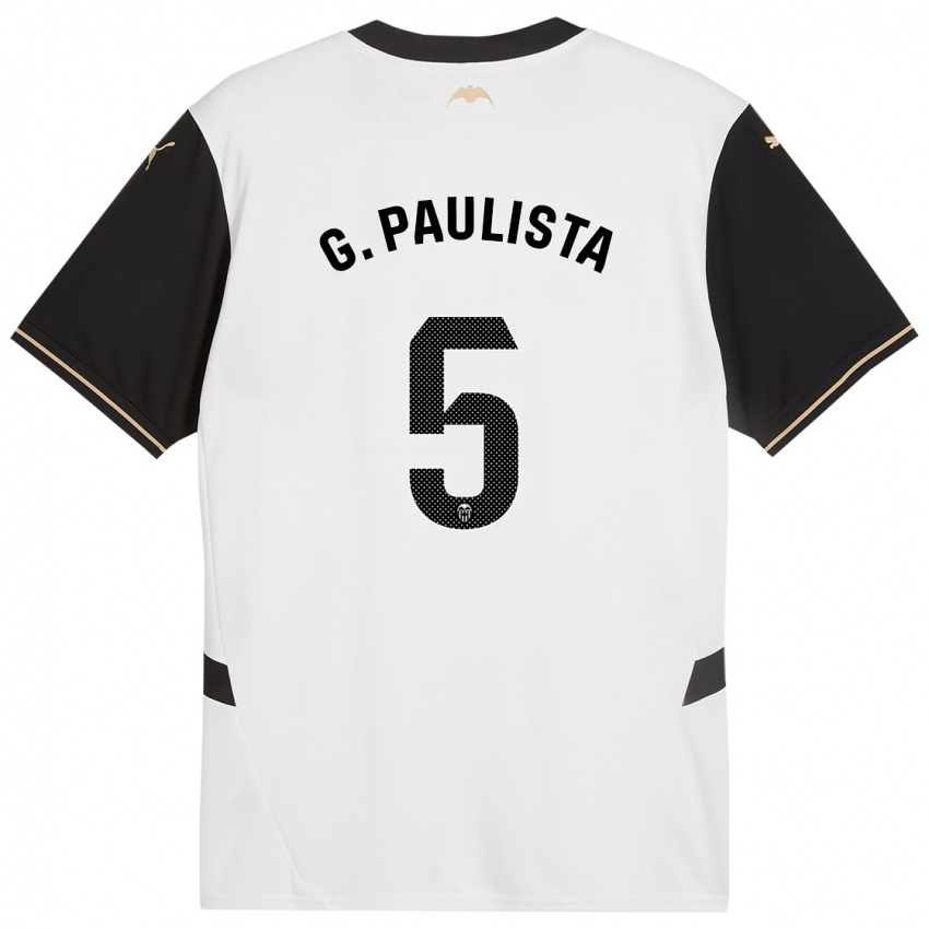 Kinderen Gabriel Paulista #5 Wit Zwart Thuisshirt Thuistenue 2024/25 T-Shirt