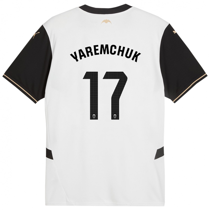 Kinderen Roman Yaremchuk #17 Wit Zwart Thuisshirt Thuistenue 2024/25 T-Shirt