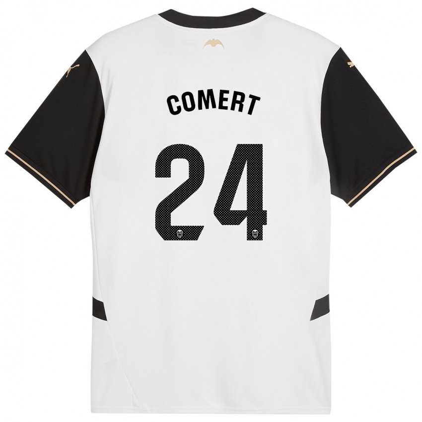 Kinderen Eray Comert #24 Wit Zwart Thuisshirt Thuistenue 2024/25 T-Shirt