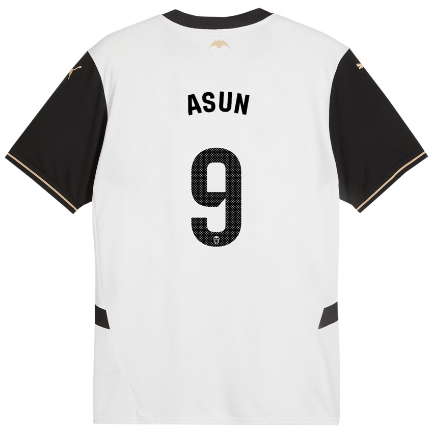 Kinderen Asun #9 Wit Zwart Thuisshirt Thuistenue 2024/25 T-Shirt