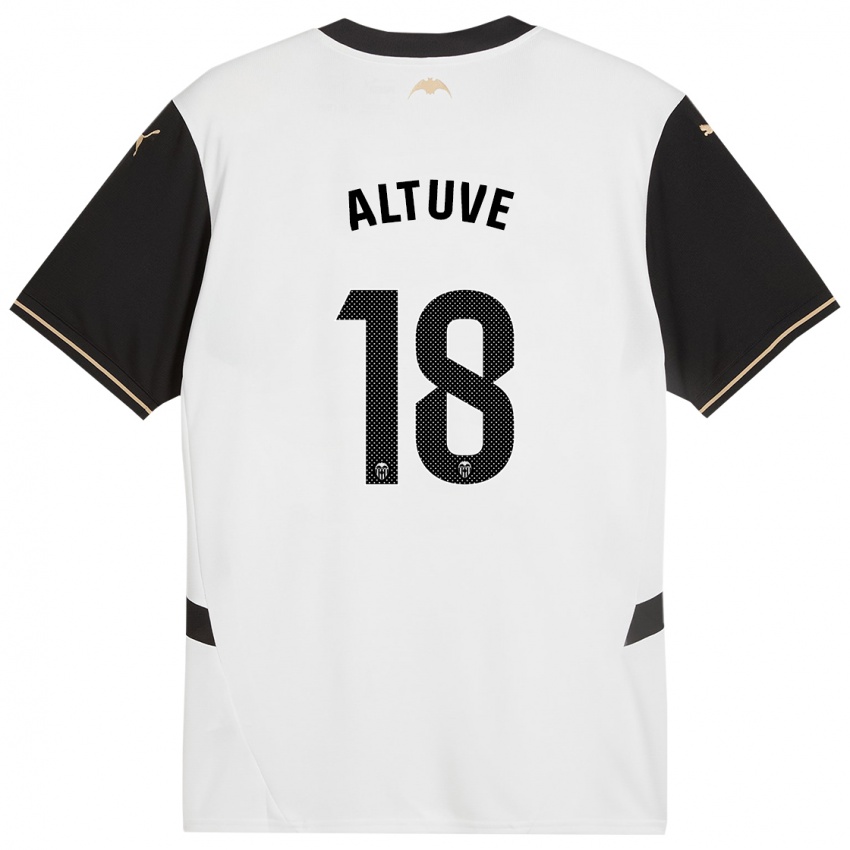 Kinderen Oriana Altuve #18 Wit Zwart Thuisshirt Thuistenue 2024/25 T-Shirt