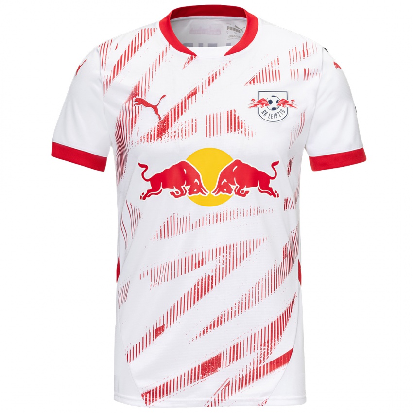 Kinderen Kevin Kampl #44 Wit Rood Thuisshirt Thuistenue 2024/25 T-Shirt