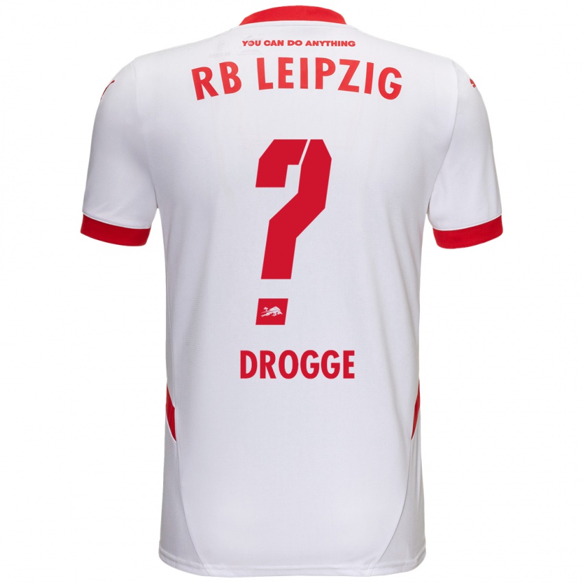 Kinderen Lennert Drogge #0 Wit Rood Thuisshirt Thuistenue 2024/25 T-Shirt