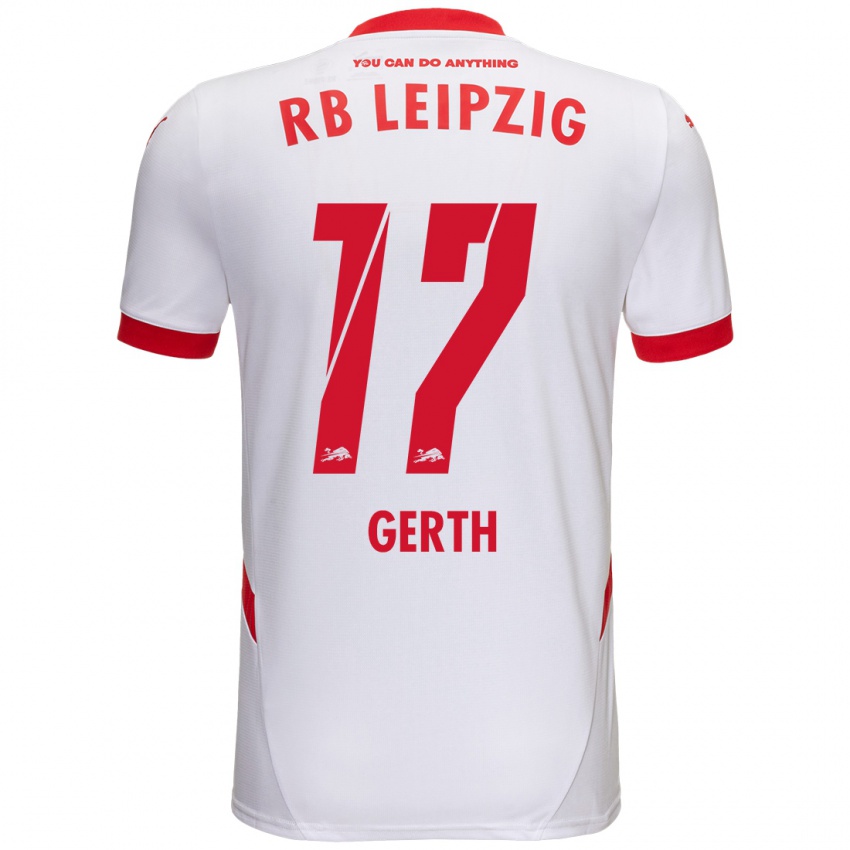 Kinderen Amos Gerth #17 Wit Rood Thuisshirt Thuistenue 2024/25 T-Shirt