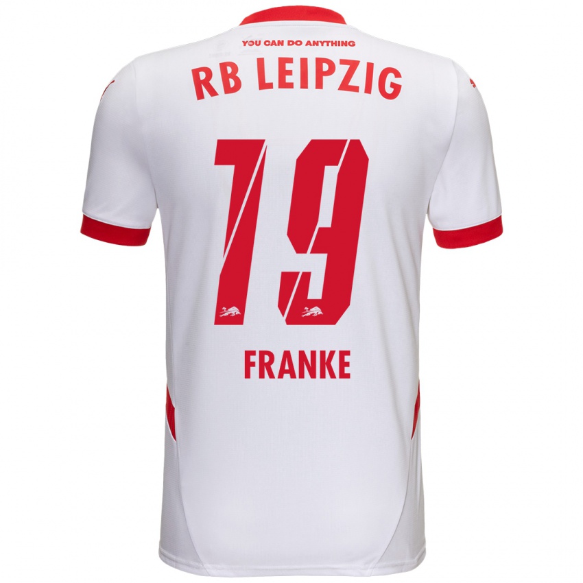 Kinderen Lenny Franke #19 Wit Rood Thuisshirt Thuistenue 2024/25 T-Shirt