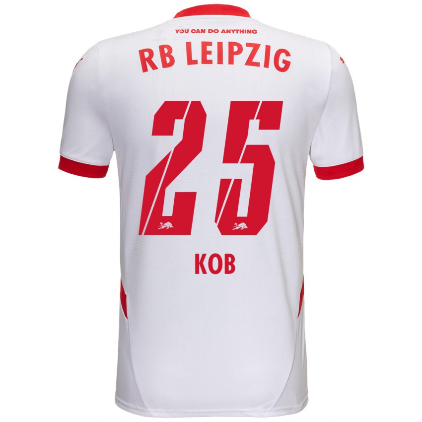 Kinderen Leon Koß #25 Wit Rood Thuisshirt Thuistenue 2024/25 T-Shirt