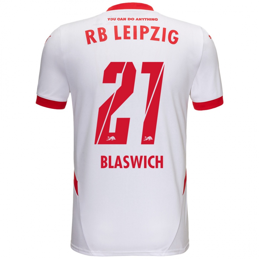 Kinderen Janis Blaswich #21 Wit Rood Thuisshirt Thuistenue 2024/25 T-Shirt