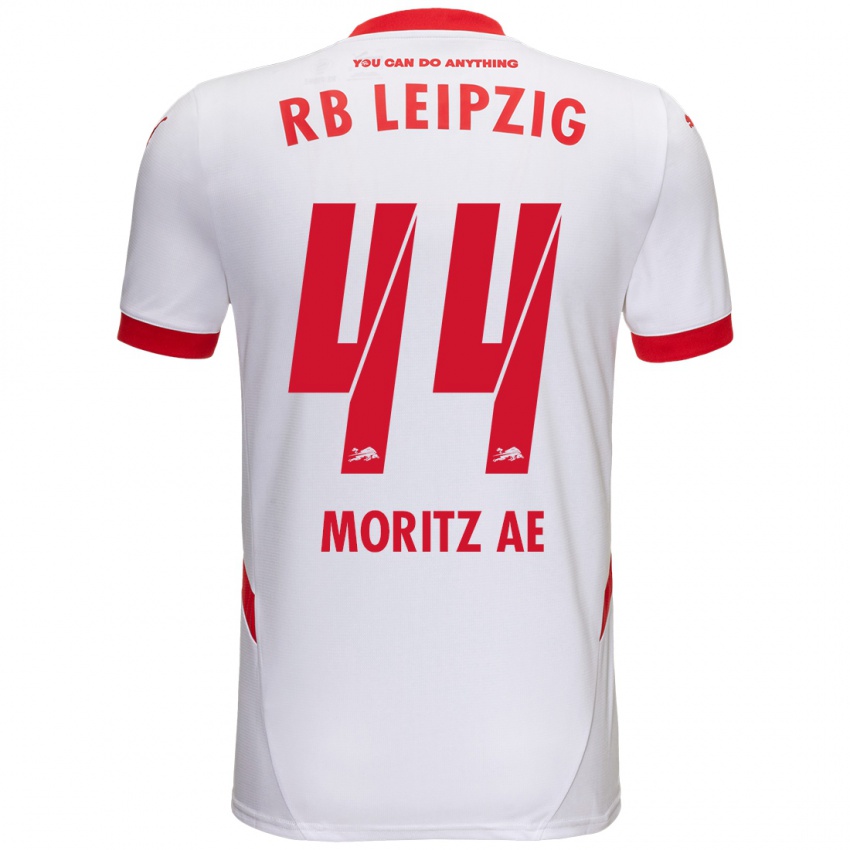 Kinderen Moritz Aé #44 Wit Rood Thuisshirt Thuistenue 2024/25 T-Shirt