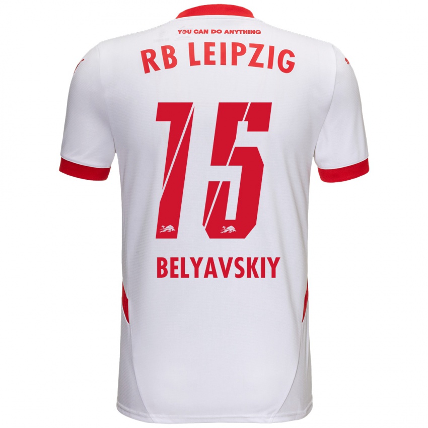 Kinderen David Belyavskiy #15 Wit Rood Thuisshirt Thuistenue 2024/25 T-Shirt