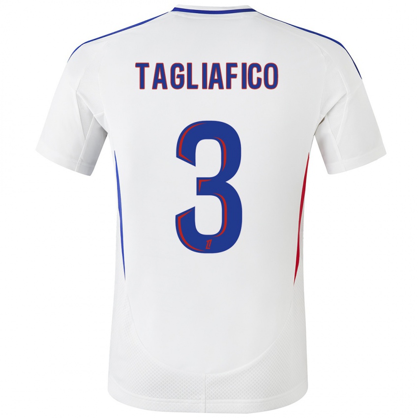 Kinderen Nicolas Tagliafico #3 Wit Blauw Thuisshirt Thuistenue 2024/25 T-Shirt