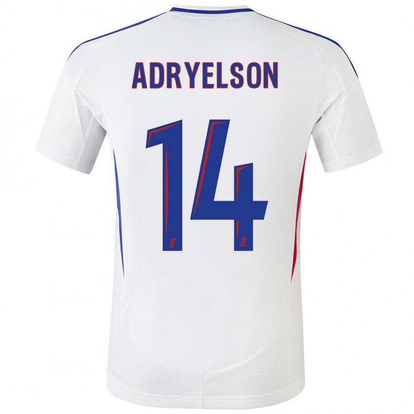 Kinderen Adryelson #14 Wit Blauw Thuisshirt Thuistenue 2024/25 T-Shirt