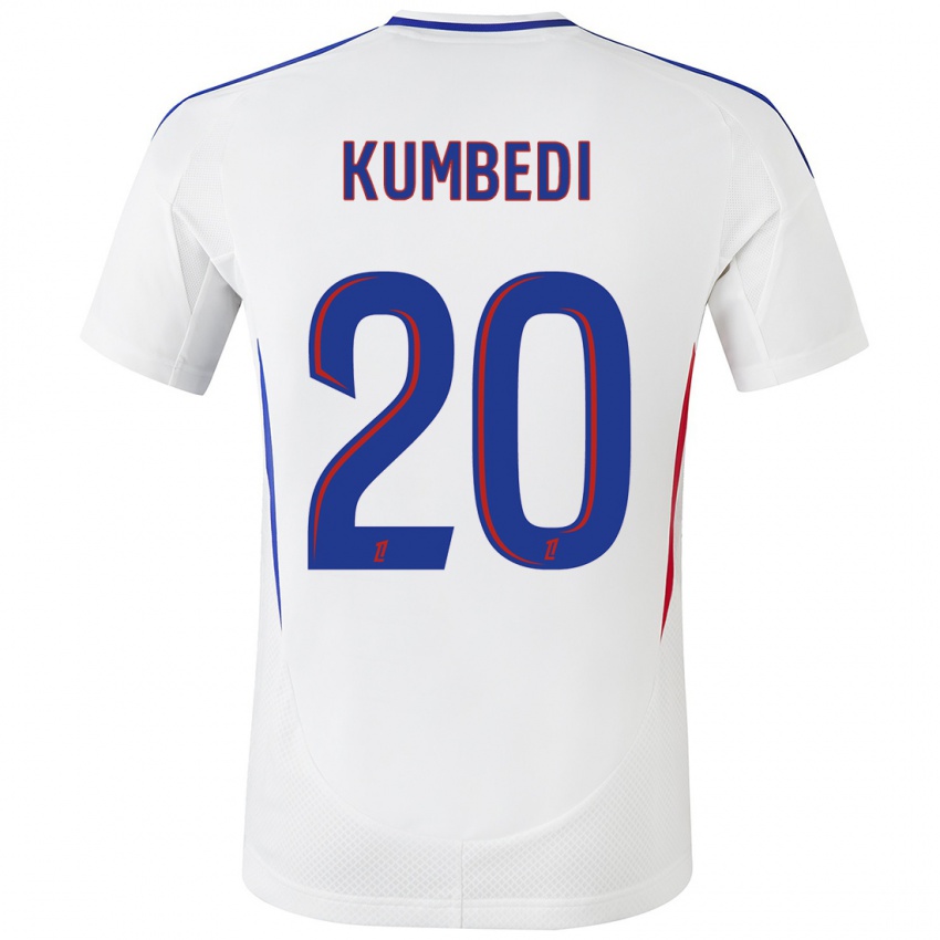 Kinderen Saël Kumbedi #20 Wit Blauw Thuisshirt Thuistenue 2024/25 T-Shirt