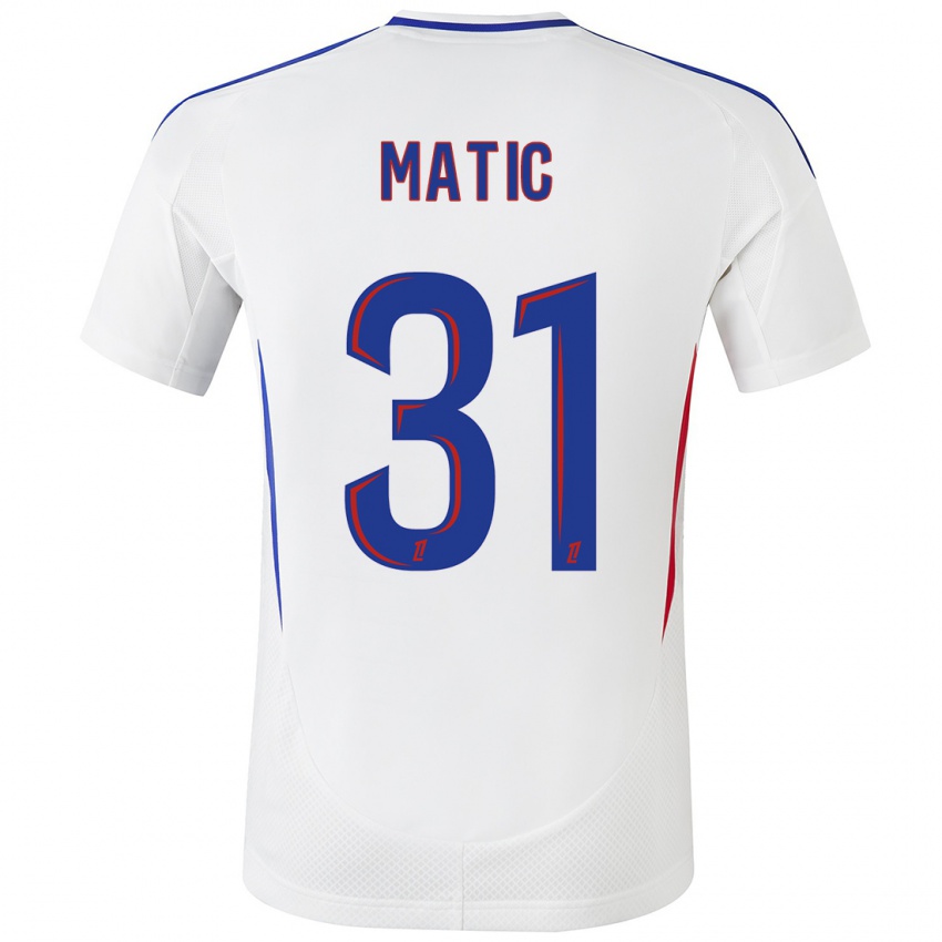 Kinderen Nemanja Matic #31 Wit Blauw Thuisshirt Thuistenue 2024/25 T-Shirt