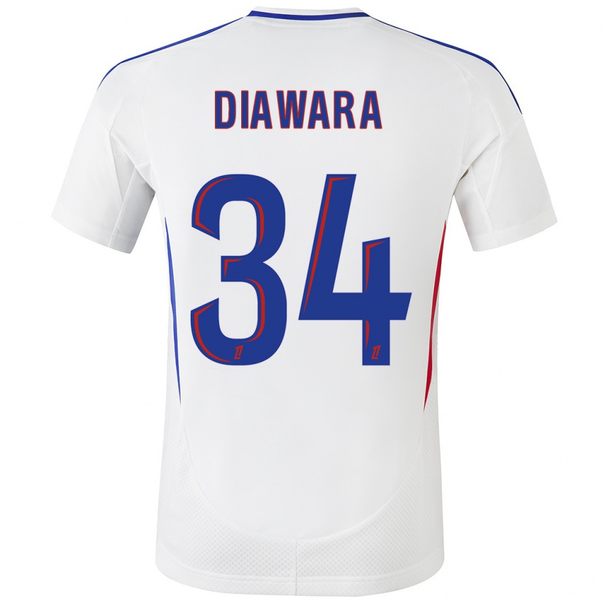 Kinderen Mahamadou Diawara #34 Wit Blauw Thuisshirt Thuistenue 2024/25 T-Shirt