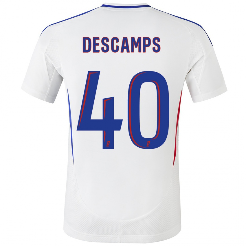 Kinderen Rémy Descamps #40 Wit Blauw Thuisshirt Thuistenue 2024/25 T-Shirt