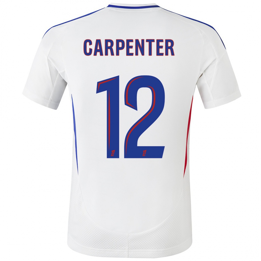 Kinderen Ellie Carpenter #12 Wit Blauw Thuisshirt Thuistenue 2024/25 T-Shirt