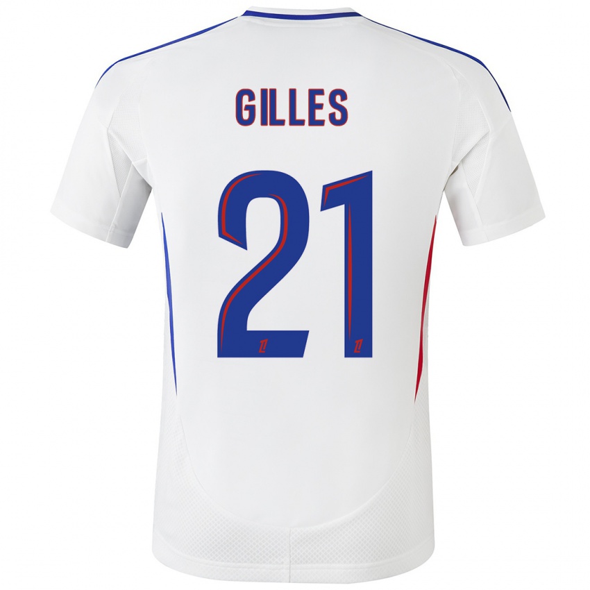 Kinderen Vanessa Gilles #21 Wit Blauw Thuisshirt Thuistenue 2024/25 T-Shirt