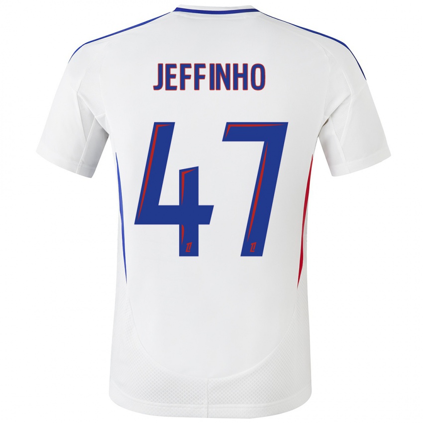 Kinderen Jeffinho #47 Wit Blauw Thuisshirt Thuistenue 2024/25 T-Shirt