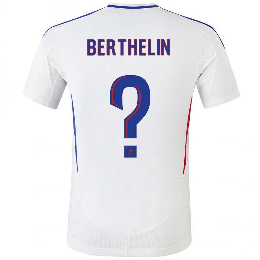 Kinderen Romain Berthelin #0 Wit Blauw Thuisshirt Thuistenue 2024/25 T-Shirt