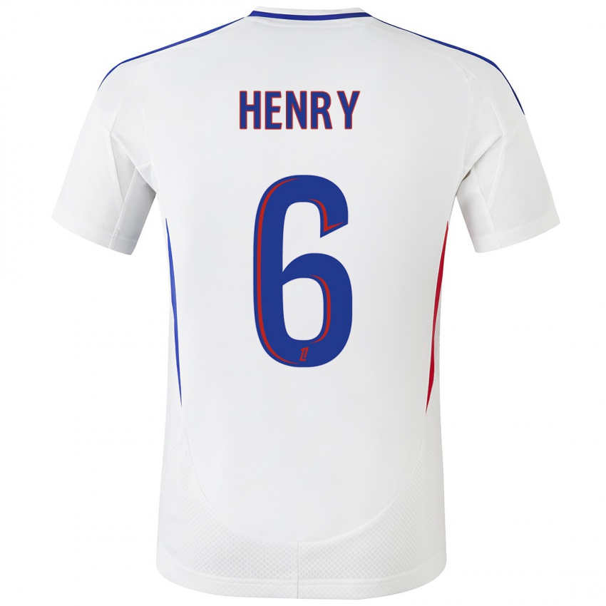 Kinderen Amandine Henry #6 Wit Blauw Thuisshirt Thuistenue 2024/25 T-Shirt