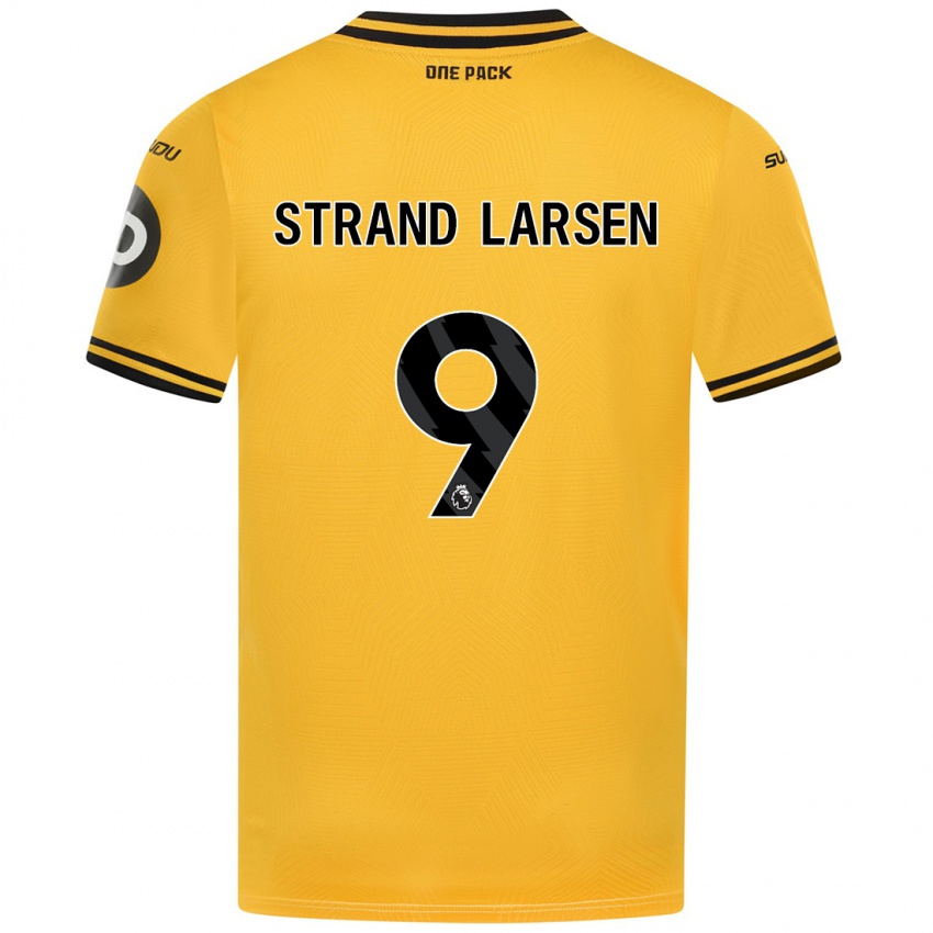 Kinderen Jørgen Strand Larsen #9 Geel Thuisshirt Thuistenue 2024/25 T-Shirt