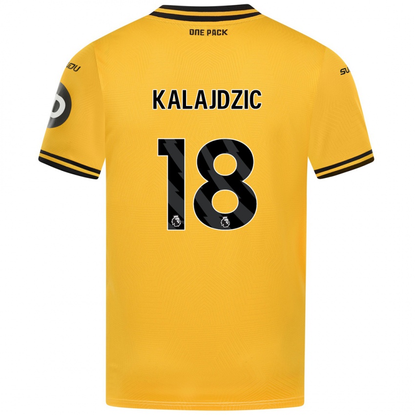 Kinderen Sasa Kalajdzic #18 Geel Thuisshirt Thuistenue 2024/25 T-Shirt