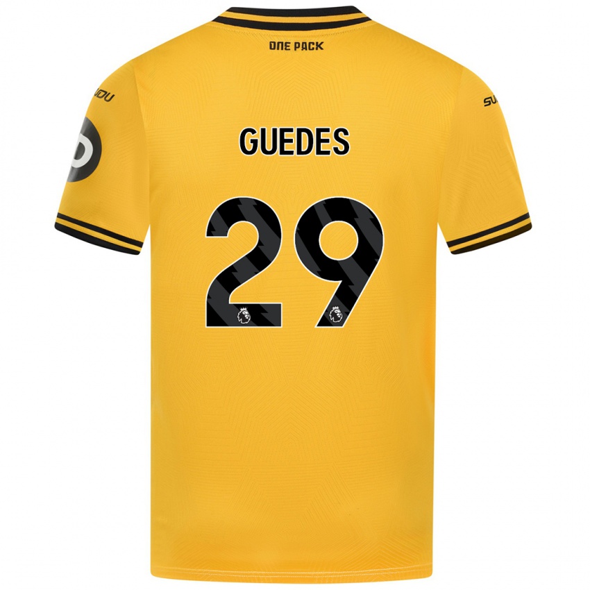 Kinderen Goncalo Guedes #29 Geel Thuisshirt Thuistenue 2024/25 T-Shirt