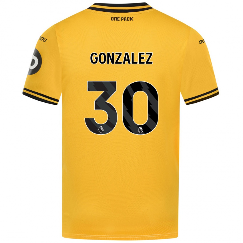 Kinderen Enso González #30 Geel Thuisshirt Thuistenue 2024/25 T-Shirt