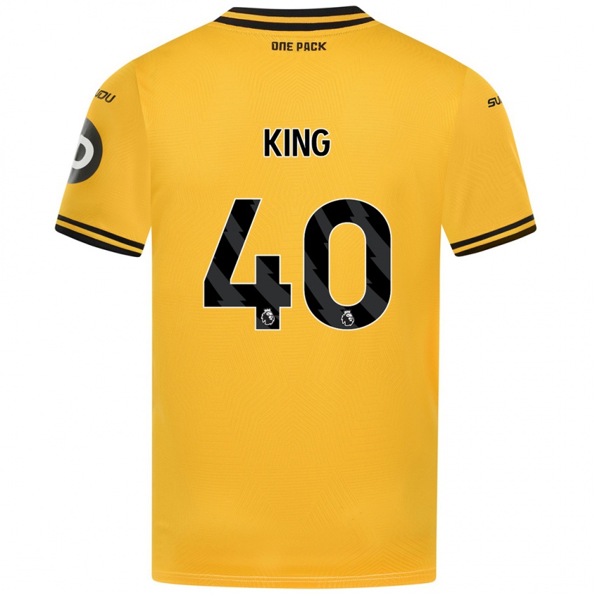 Kinderen Tom King #40 Geel Thuisshirt Thuistenue 2024/25 T-Shirt