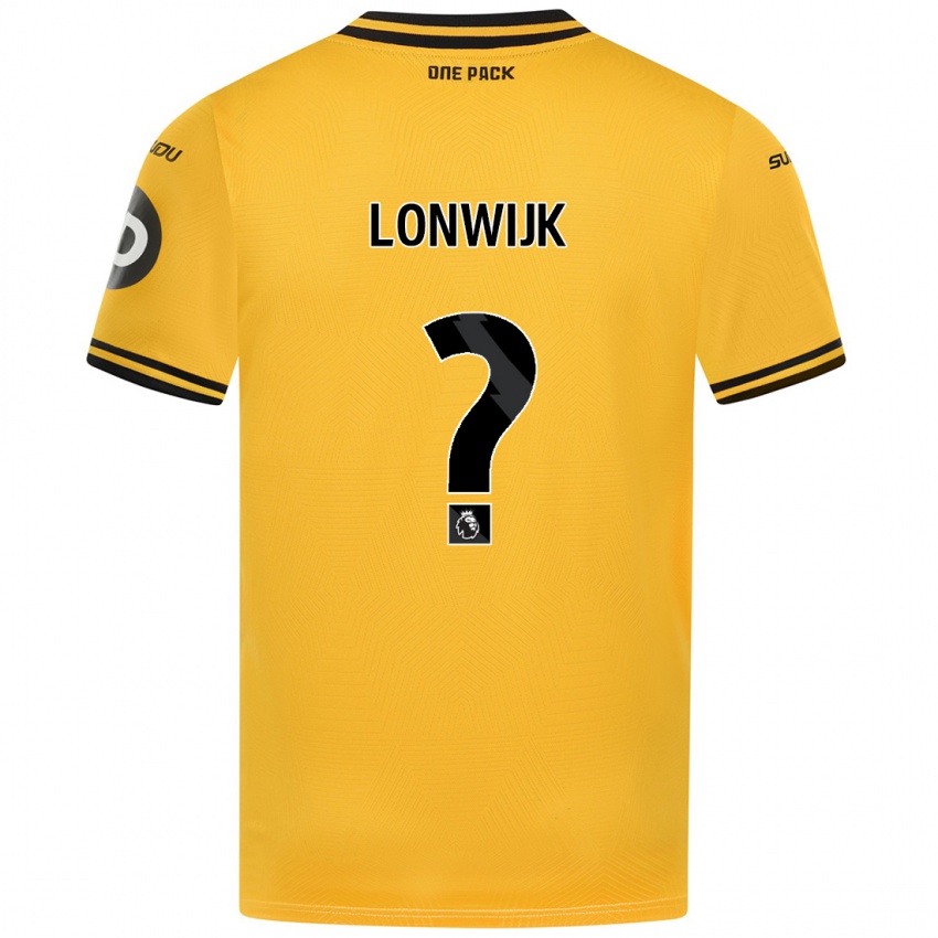 Kinderen Nigel Lonwijk #0 Geel Thuisshirt Thuistenue 2024/25 T-Shirt