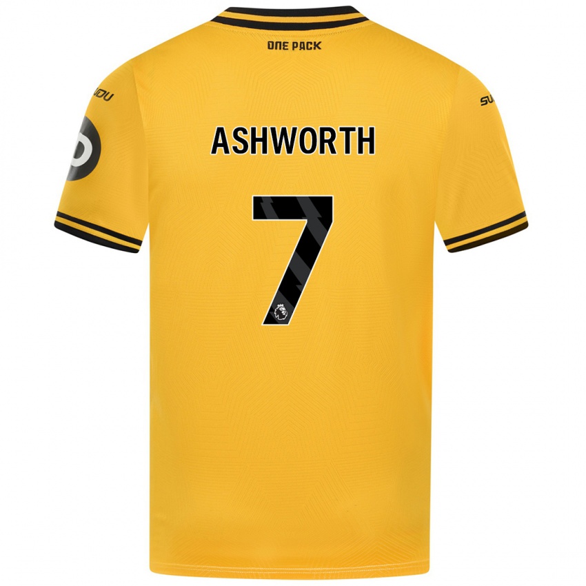 Kinderen Fin Ashworth #7 Geel Thuisshirt Thuistenue 2024/25 T-Shirt