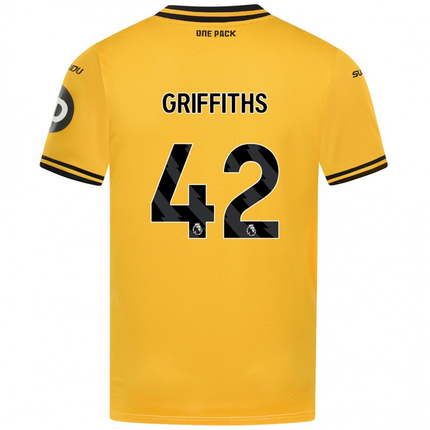 Kinderen Harvey Griffiths #42 Geel Thuisshirt Thuistenue 2024/25 T-Shirt