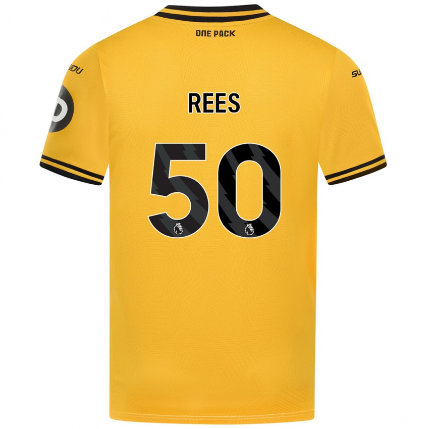 Kinderen Mason Rees #50 Geel Thuisshirt Thuistenue 2024/25 T-Shirt