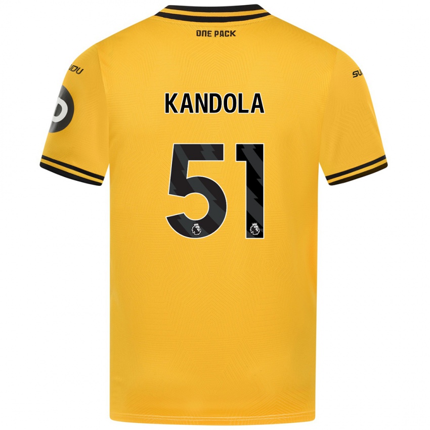 Kinderen Kam Kandola #51 Geel Thuisshirt Thuistenue 2024/25 T-Shirt