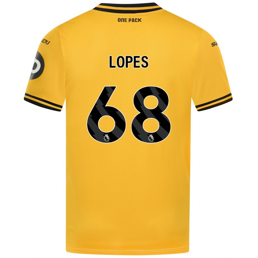 Kinderen Leo Lopes #68 Geel Thuisshirt Thuistenue 2024/25 T-Shirt