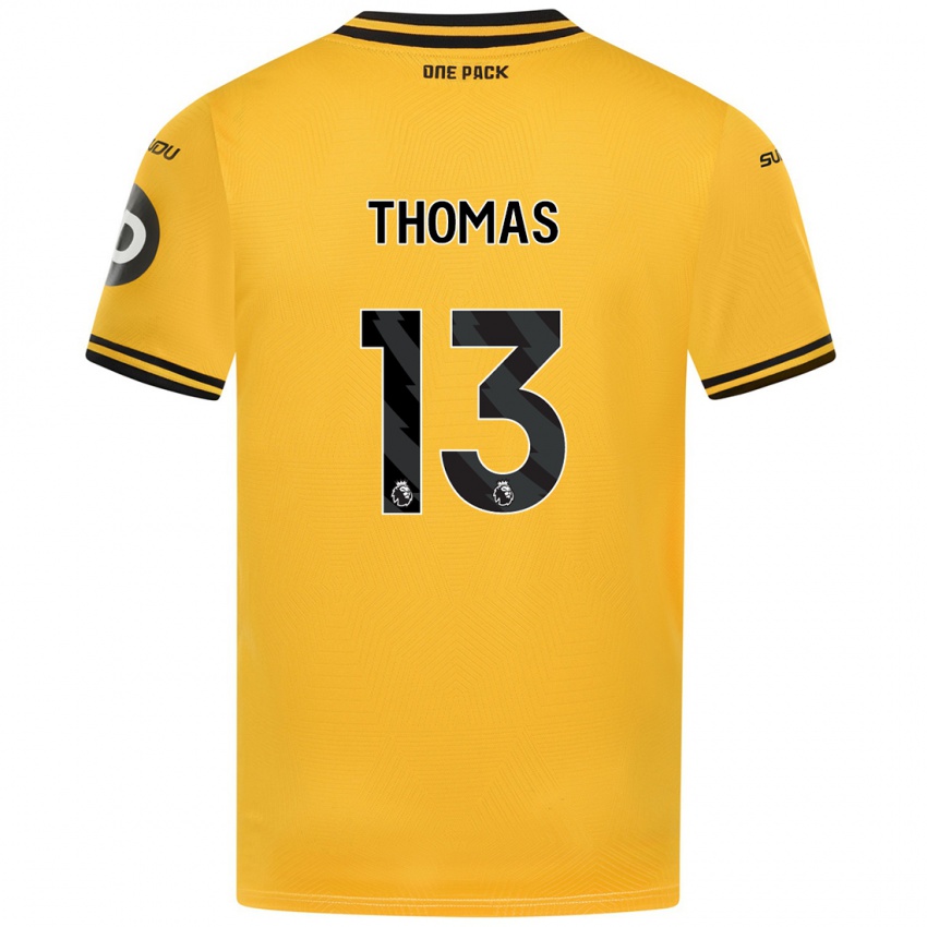 Kinderen Bec Thomas #13 Geel Thuisshirt Thuistenue 2024/25 T-Shirt