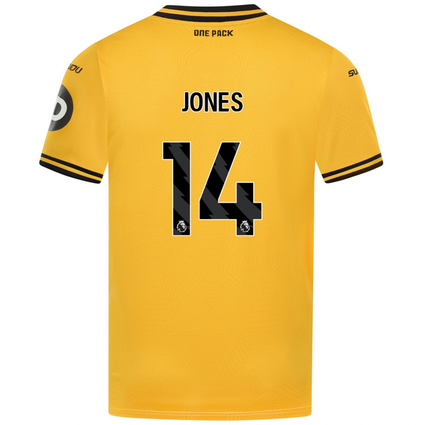 Kinderen Meesha Dudley-Jones #14 Geel Thuisshirt Thuistenue 2024/25 T-Shirt