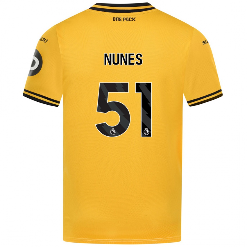 Kinderen Grazi Nunes #51 Geel Thuisshirt Thuistenue 2024/25 T-Shirt