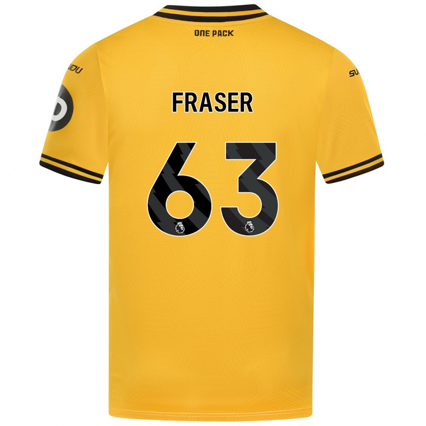 Kinderen Nathan Fraser #63 Geel Thuisshirt Thuistenue 2024/25 T-Shirt