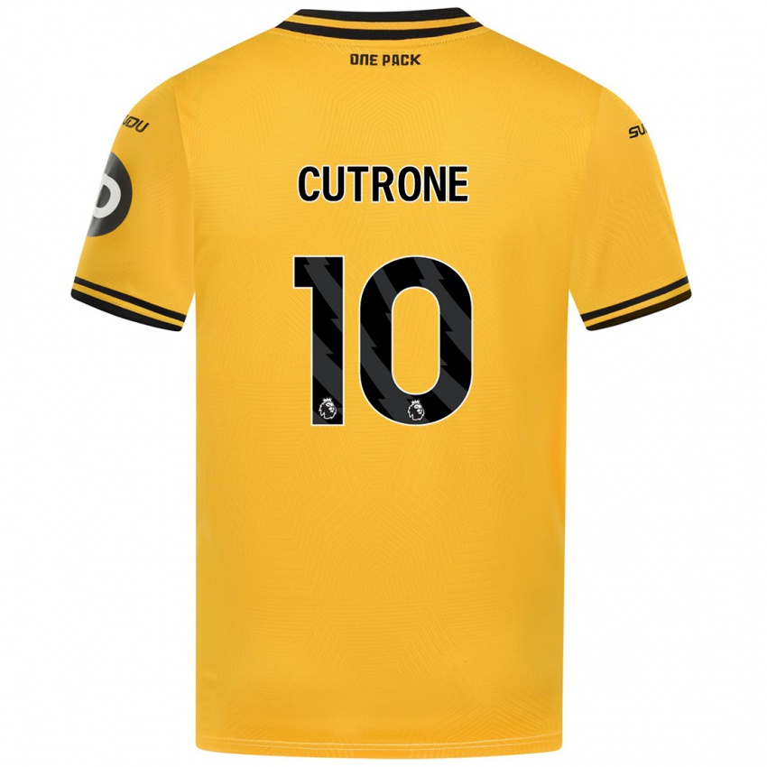 Kinderen Patrick Cutrone #10 Geel Thuisshirt Thuistenue 2024/25 T-Shirt