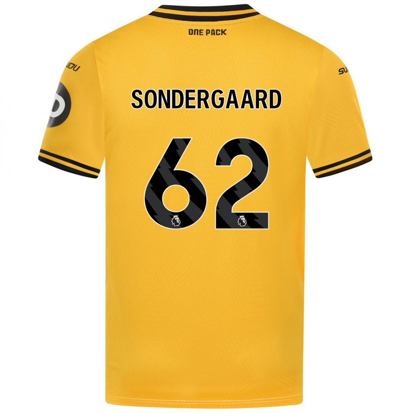 Kinderen Andreas Sondergaard #62 Geel Thuisshirt Thuistenue 2024/25 T-Shirt