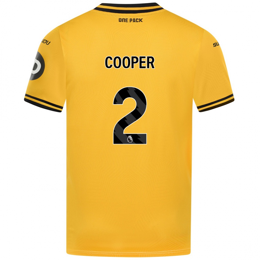 Kinderen Laura Cooper #2 Geel Thuisshirt Thuistenue 2024/25 T-Shirt