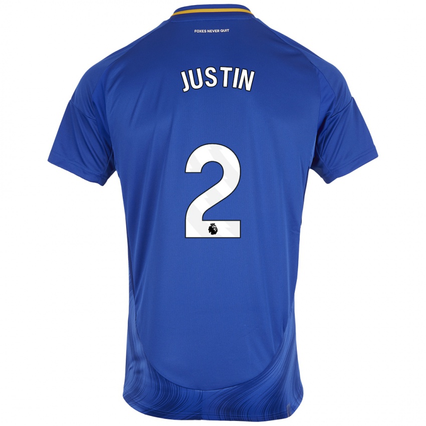 Kinderen James Justin #2 Blauw Wit Thuisshirt Thuistenue 2024/25 T-Shirt