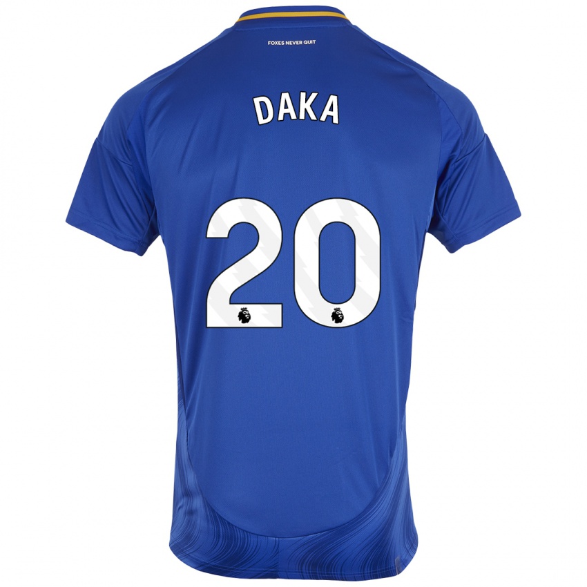 Kinderen Patson Daka #20 Blauw Wit Thuisshirt Thuistenue 2024/25 T-Shirt