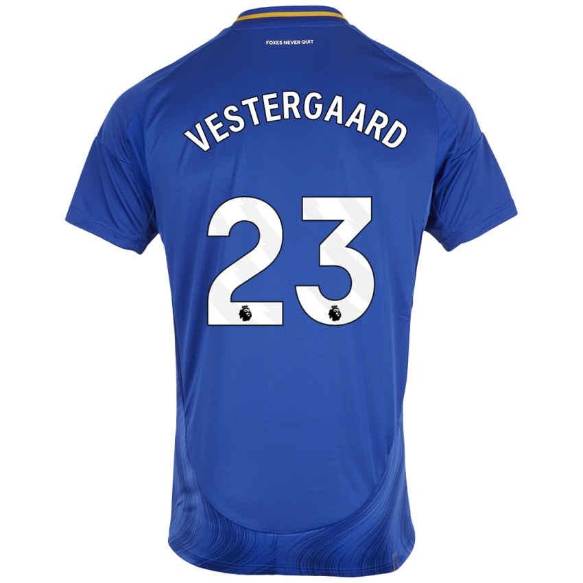 Kinderen Jannik Vestergaard #23 Blauw Wit Thuisshirt Thuistenue 2024/25 T-Shirt