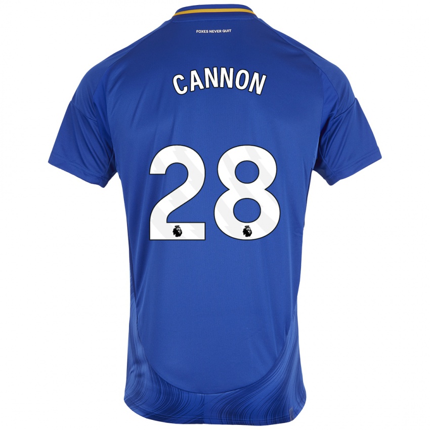 Kinderen Thomas Cannon #28 Blauw Wit Thuisshirt Thuistenue 2024/25 T-Shirt