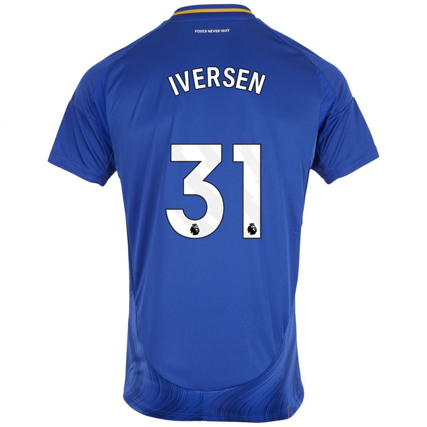 Kinderen Daniel Iversen #31 Blauw Wit Thuisshirt Thuistenue 2024/25 T-Shirt