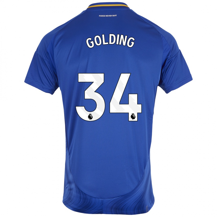 Kinderen Michael Golding #34 Blauw Wit Thuisshirt Thuistenue 2024/25 T-Shirt