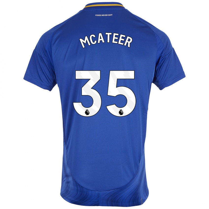 Kinderen Kasey Mcateer #35 Blauw Wit Thuisshirt Thuistenue 2024/25 T-Shirt